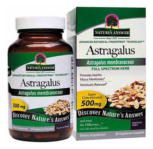 Raiz De Astrágalo Padronizada Em 60 Vcaps Pela Nature's Answ - Imagem 2