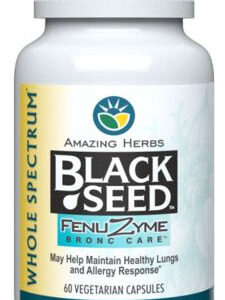 Black Seed Fenuzyme Bronc-care 60 Cápsulas Da Amazing Herbs