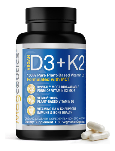Suplemento Magneutics Vitamina D3 K2 W/mct 5000iu D3 30 Cáps