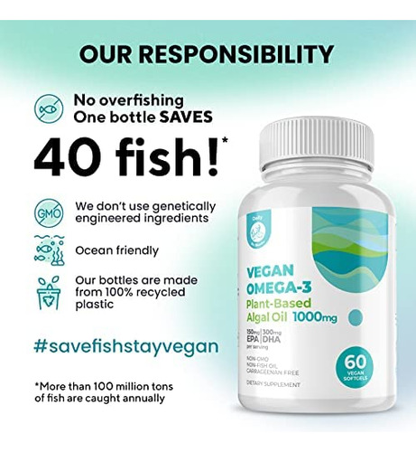 Suplemento Vegano De Ômega 3 Dha E Epa - Ácidos Graxos Ômeg - Imagem 5