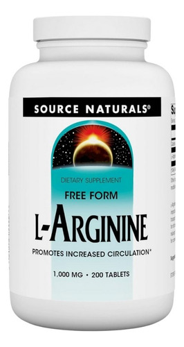 L-arginina 1000 Mg 200 Comprimidos Da Source Naturals - Imagem 2