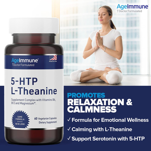 Suplemento Ageimmune 5-htp Formula Stress Relief 60 Cápsulas - Imagem 5