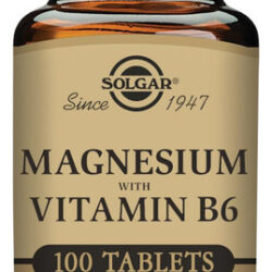 Suplemento Solgar Magnésio Com Vitamina B6 100 Comprimidos