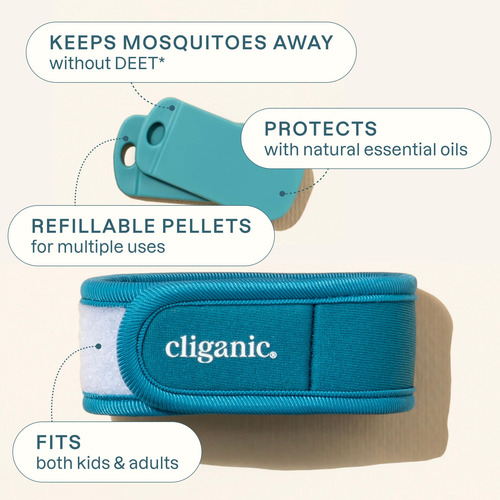 Pacote Repelente De Mosquitos Cliganic, 4 Pulseiras E 8 Reca - Imagem 3