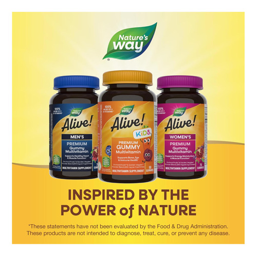Natures Way Alive! Childrens Premium Gummy Multivitamin, Sem - Imagem 6