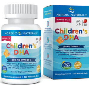 Nordic Naturals Children&quots Dha 250 Mg Ômega3 120 Softgel Imp Sabor Morango