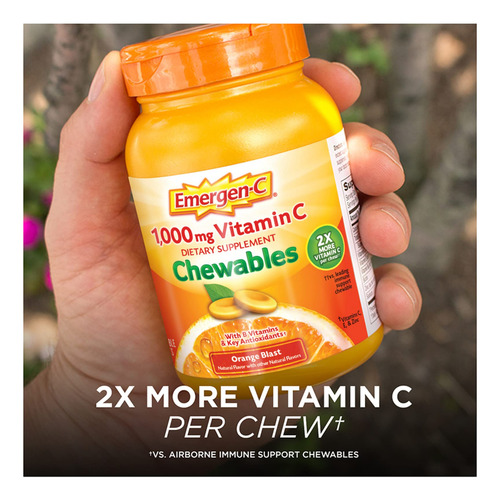 Suplemento Emergen-c De Vitamina C Mastigável 1000 Mg 40 Com - Imagem 6