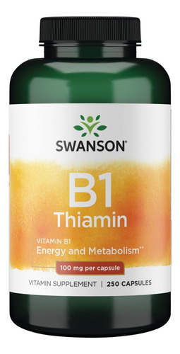 Vitamina B1 (tiamina) 100mg 250 Cápsulas - Swanson