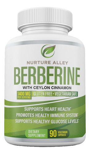 Suplemento Nurture Alley Berberina Hcl 1200 Mg + Canela 200 - Imagem 3