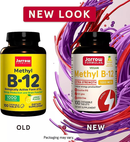 Suplemento Methyl B-12 Methylcobalamin Jarrow Formulas 100un - Imagem 3