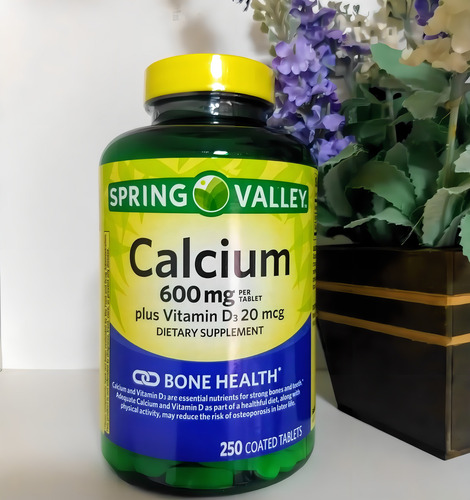 Cálcio 600mg Plus Vitamina D3 20mcg Spring Valley 250 Tabs - Imagem 2