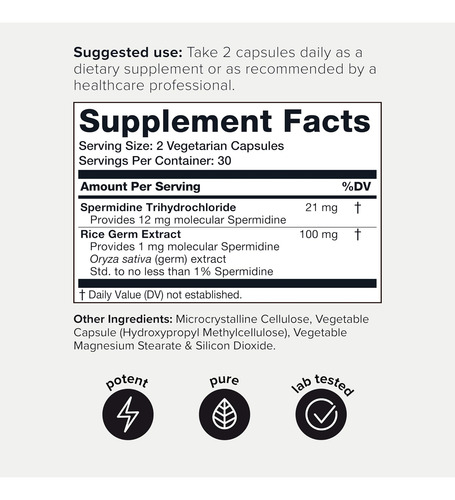 Toniiq 22mg Suplemento De Espermidina Ultraconcentrado - Sup - Imagem 2
