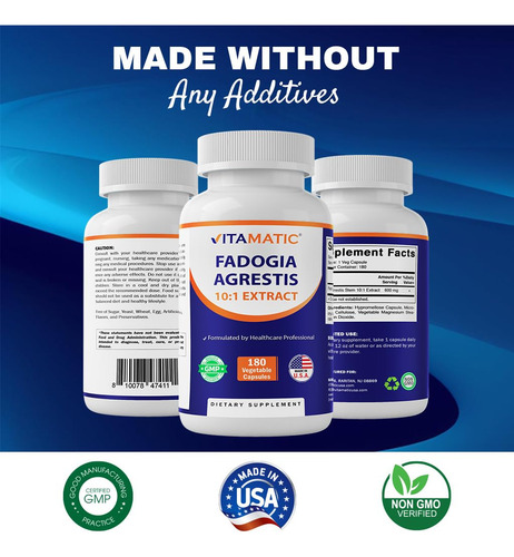 Suplemento Vitamínico De Extrato De Fadogia Agrestis 600 Mg - Imagem 3