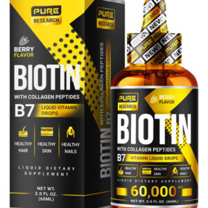 Suplemento Pure Research Liquid Biotina E Colágeno 60ml