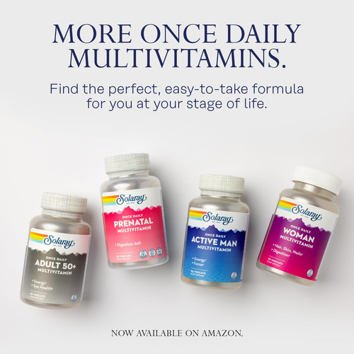 Suplemento Solaray Multivitamínico De Alta Energia Uma Vez P - Imagem 6