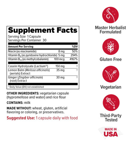 Suplemento Redd Remedies Peaceful Mama 30 Cápsulas Vegetaria - Imagem 2