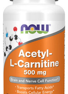 Acetil-l Carnitina 500 Mg 50 Cápsulas Da Now Foods