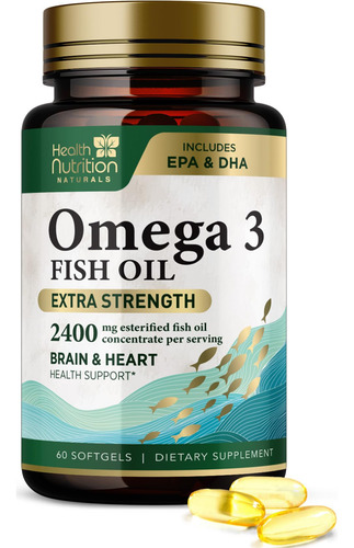 Óleo De Peixe Omega 3 Tripla Força 1200 Mg Cápsulas Gelatino