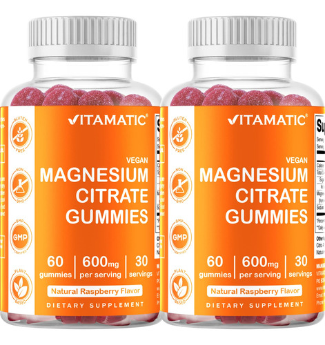 Suplemento Vitamínico De Citrato De Magnésio Gummies 600mg 6