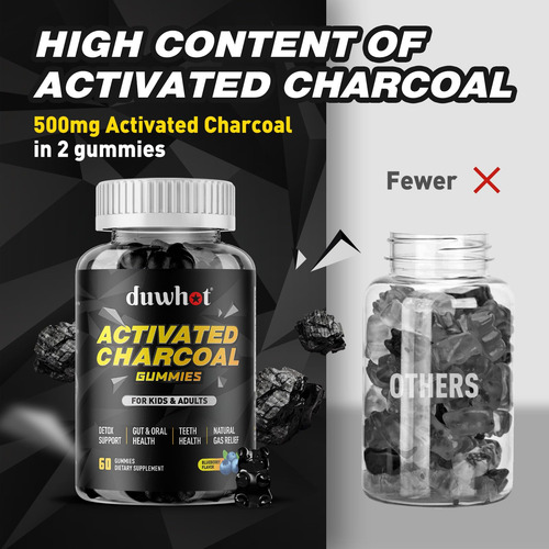 Suplemento De Gomas De Carvão Ativado Duwhot 500mg Para Cria - Imagem 3