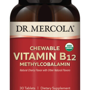 Suplemento Dr. Mercola De Vitamina B12 Mastigável 30 Comprim