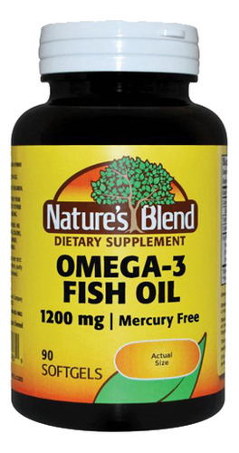Ômega-3 1200 Mg 90 Cápsulas Gelatinosas Da Nature"s Blend
