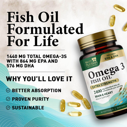 Óleo De Peixe Omega 3 Tripla Força 1200 Mg Cápsulas Gelatino - Imagem 3