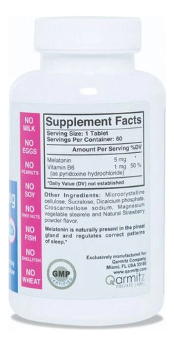 Suplemento De Melatonina Oiv (5 Mg) Com Vitamina B6 (60 Comp - Imagem 2