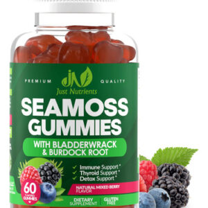 Suplemento Just Nutrients Sea Moss, 3000 Mg, Gomas, 60 Unida
