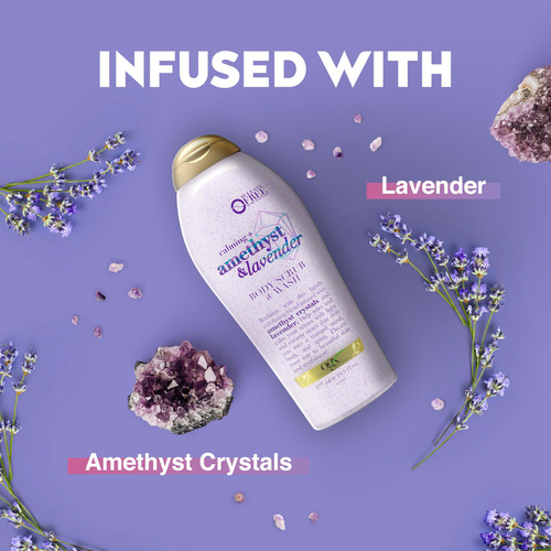 Esfoliante E Sabonete Corporal Ogx Calming + Ametista E Lava - Imagem 4