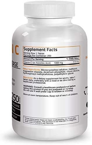 Vitamina C Bronson 1000 Mg 250 Comprimidos - Imagem 2