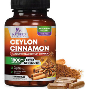 Suplemento Nature&quots Nutrition Ceylon Canela 1800mg 60 Cápsul
