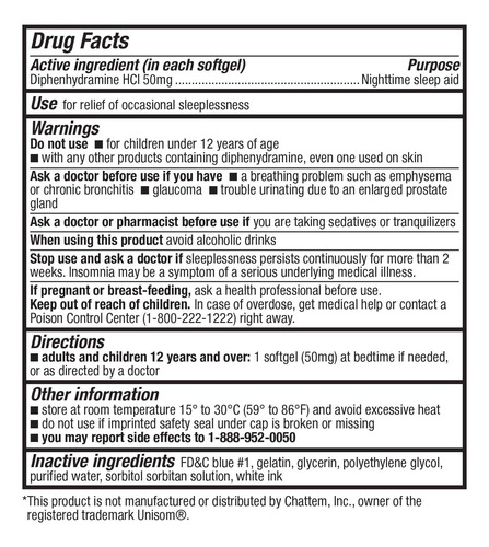 Cápsulas Gelatinosas De Difenidramina Sleep Aid Healtha2z 50 - Imagem 4