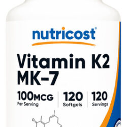Suplemento Nutricost Vitamina K2 Mk-7 100mcg 120 Cápsulas Ge