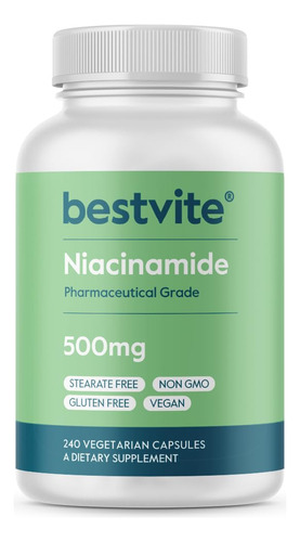 Suplemento Bestvite Niacinamida 500 Mg 240 Cápsulas