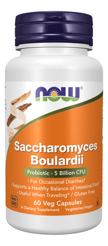 Suporte Gastrointestinal De Saccharomyces Boulardii 60 V/cáp