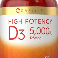 Suplemento Carlyle Vitamin D3 5000 Ui 500 Cápsulas