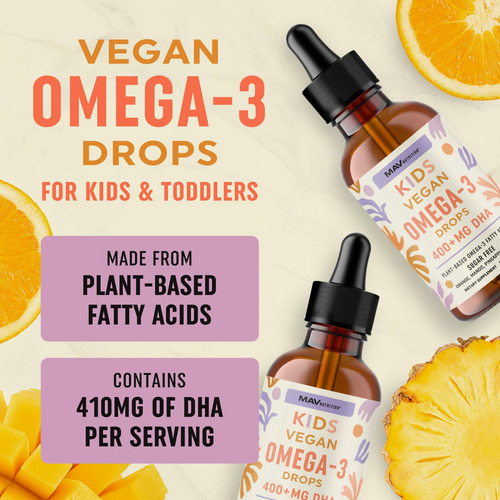 Suplemento Mav Nutrition Vegan Omega 3 Liquid Drops Kids - Imagem 2