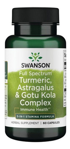 Complexo Full Spectrum, Cúrcuma, Astrágalo E Gotu Kola, 60 C