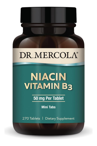 Dr. Mercola Niacina Vitamina B3, 90 Porções (270 Comprimidos