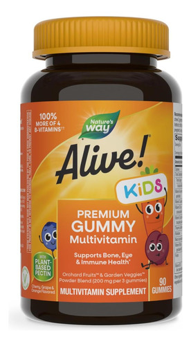 Natures Way Alive! Childrens Premium Gummy Multivitamin, Sem