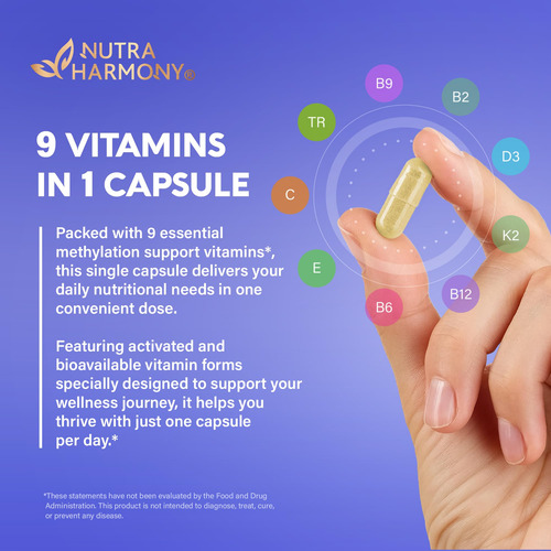 Suplemento Multivitamínico Metilado Nutraharmony 120 Cápsula - Imagem 4