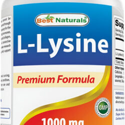 Suplemento Best Naturals L-lisina 1000 Mg 180 Comprimidos