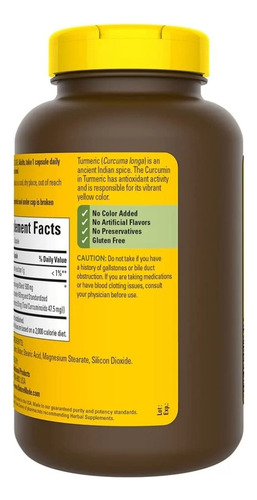 Suplemento De Curcumina De Cúrcuma Feita Na Natureza 500 Mg - Imagem 3