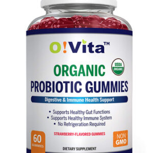 Gomas Probióticas O! Vita Organic 5 Bilhões De Cfu Strawberr