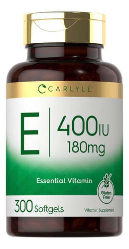 Suplemento Carlyle Vitamin E 400 Ui Cápsulas De Gelatina 300
