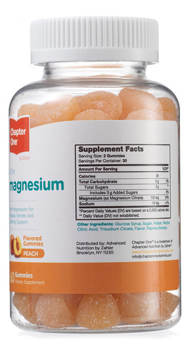 Suplemento Zahler Chapter One Gomas De Magnésio 100mg - Imagem 2