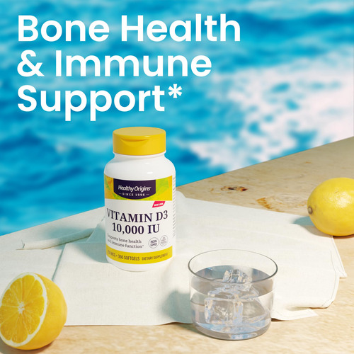 Suplemento Healthy Origins Vitamina D3 10.000 Ui 120 Cápsula - Imagem 4