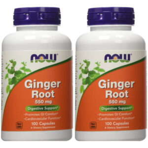 Raiz De Gengibre 550mg 100 Cápsulas (embalagem Com 2)