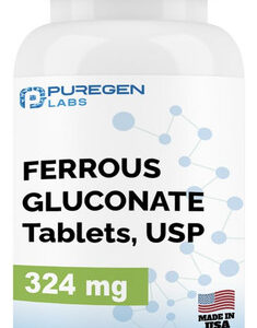 Suplemento De Ferro Puregen Labs Gluconato Ferroso 324mg X 1